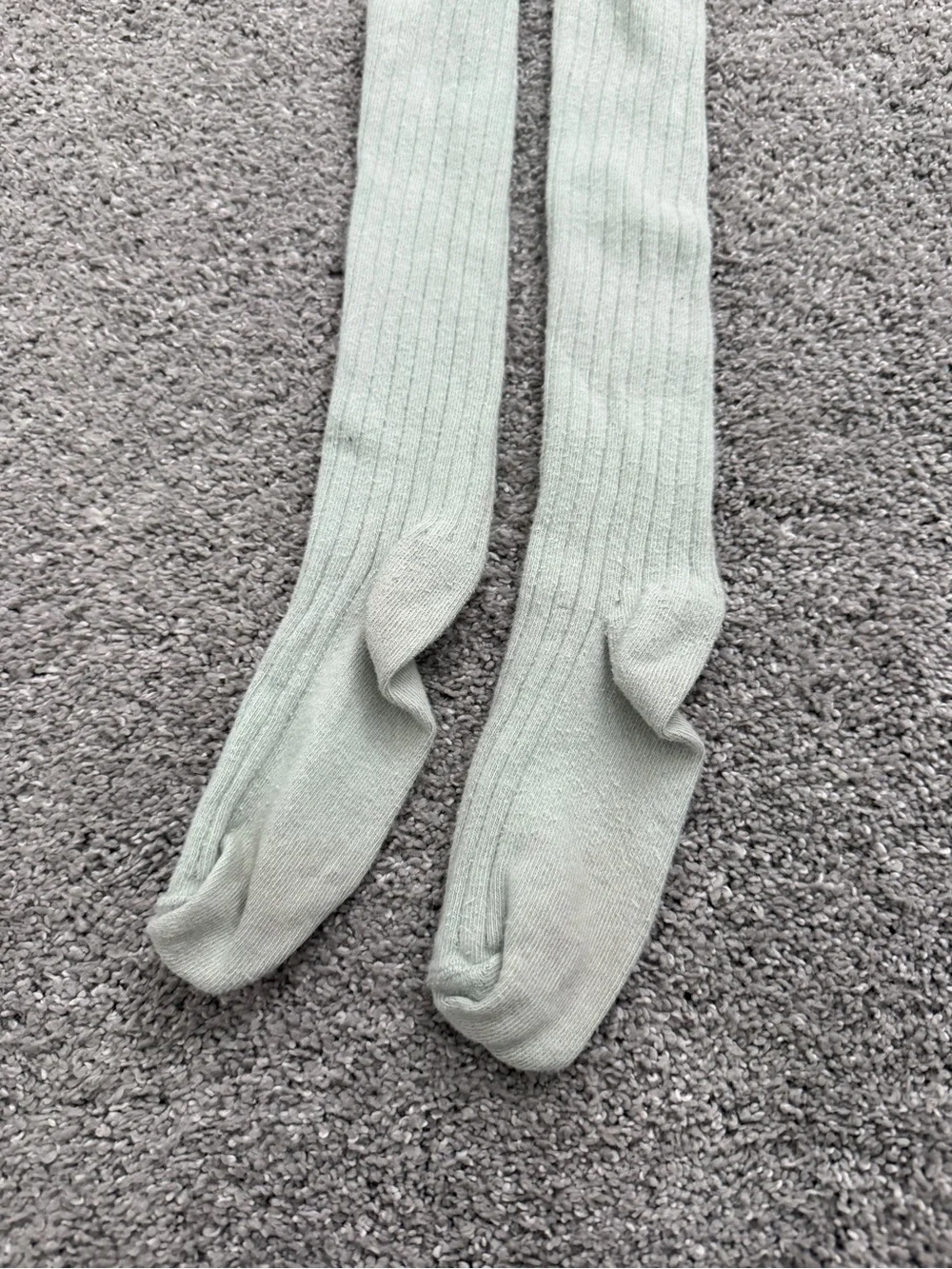 Rylee & Cru Sage Ribbed Tights Size 6-9